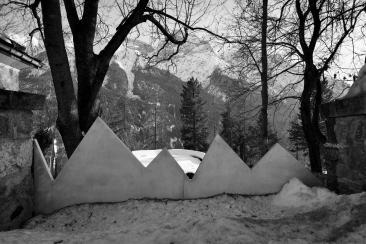 Eingang zum Parkin Not Vital, Sent im Engadin.