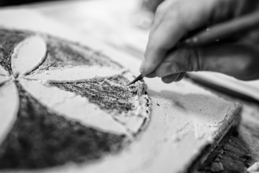 Sgraffito-Kurs mit Josin Neuhäusler.