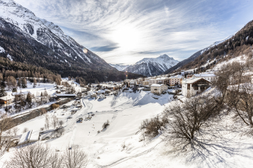 Lavin, Unterengadin, im Winter