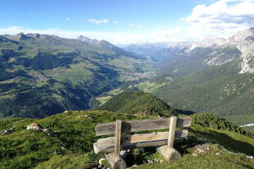 Crap Putèr - Panoramablick Unterengadin.