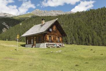 Bei der Alp Stabelchod im Schweizerischen Nationalpark.